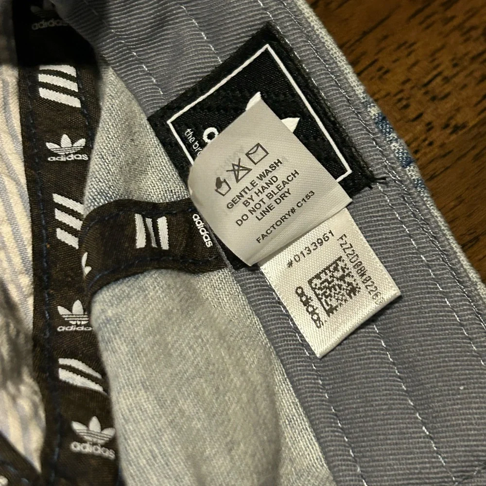 Adidas Washed Denim Cap with Black Logo - Picture 11 of 12